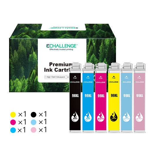 Epson 98 99 T098 T099 Remanufactured Ink Cartridge (6 Pack)