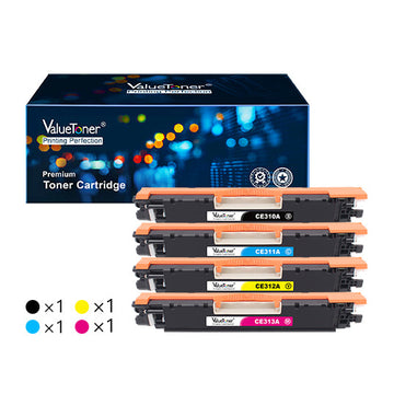 HP 126A CE310A Compatible Toner Cartridge (4 Pack)