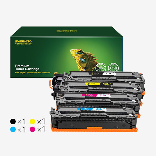 HP 128A CE320A Compatible Toner Cartridge (4 Pack)