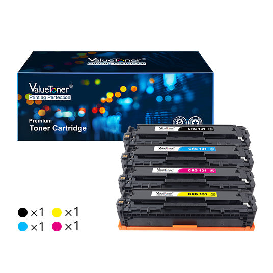 Canon 131 131H Compatible Toner Cartridge (4 Pack)