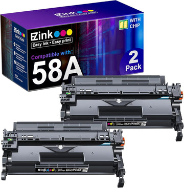 HP 58A 58X Compatible Toner Cartridge (2 Black with Chip)