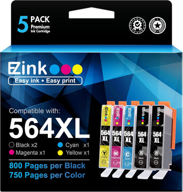 HP 564 564XL Compatible Ink Cartridge（5 Pack）