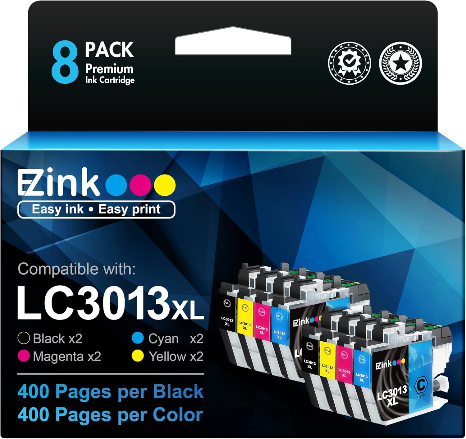 Brother LC3013 LC3011 LC3013XL Compatible Ink Cartridges(8 Pack)