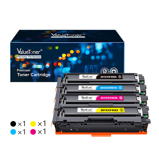 HP 201X 201A Compatible Toner Cartridge (4 Pack)