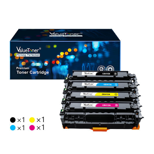 HP 305A 305X Remanufactured Toner Cartridge (4 Pack)