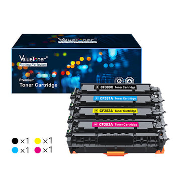 HP 312X 312A Remanufactured Toner Cartridge (4 Pack)