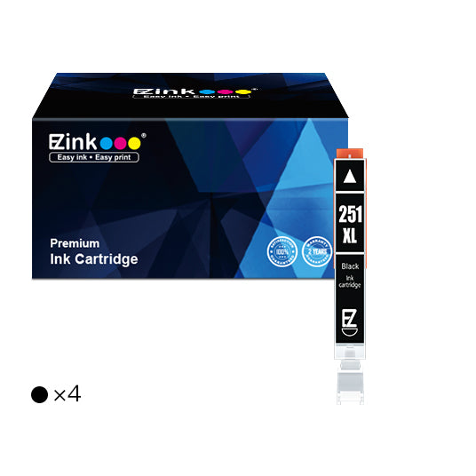 Canon CLI-251XL CLI 251 XL Compatible Ink Cartridge (4 Black)