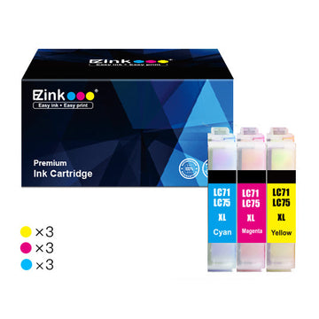 Brother LC75XL LC71XL Compatible Ink Cartridge (9 Pack)