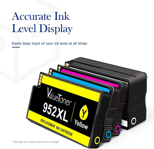 HP 952 XL 952XL Remanufactured Ink Cartridge (4 Pack)