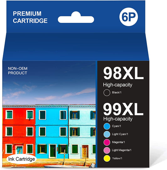 Epson 98 99 T098 T099 Remanufactured Ink Cartridge (6 Pack)