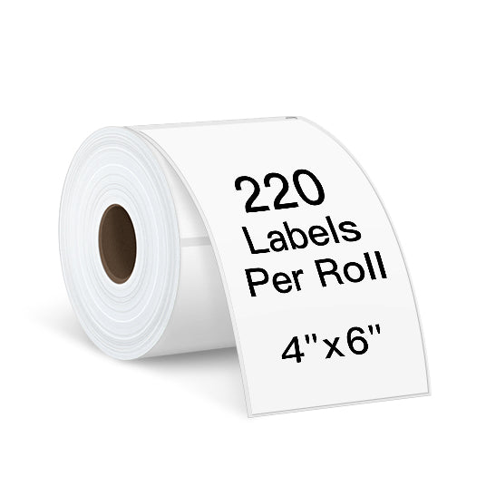 Shipping Label, 4 x 6 Direct Thermal Labels, 220 Labels/Roll