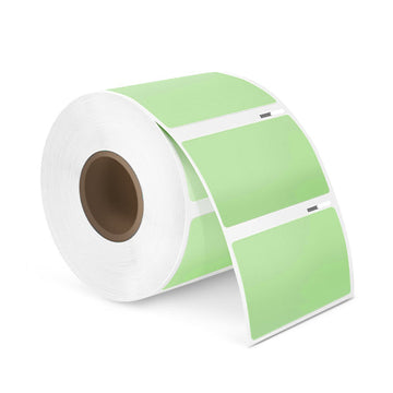 2.25”x1.25” Direct Thermal Label, Compatible with Zebra & Rollo Label Printers (1000 Labels, Green)