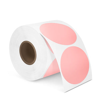 2" Pink Circle Direct Thermal Labels, Compatible with Munbyn, Zebra, Rollo (750 Labels）