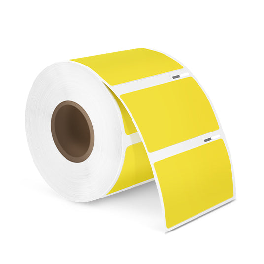 2.25”x1.25” Direct Thermal Label, Compatible with Zebra, Dymo, Rollo Label Printers, BPA Free (1000 Labels, Yellow)