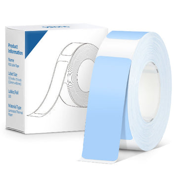 Thermal Label Maker Tape Adapted P10 Label Maker, Standard Laminated Office Labeling, 15mmx40mm/0.5x1.57inch, 180 Labels/Roll, P10 Thermal Printing Label Paper (Blue)